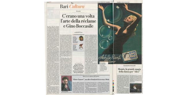 C'erano una volta l'arte della réclame e Gino Boccasile - La Repubblica di Bari, 1 febbraio 2020